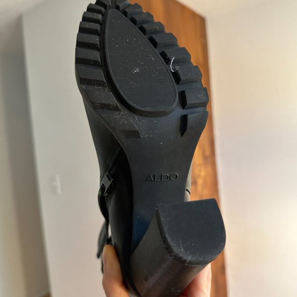 BLACK ALDO BOOTS SIZE WOMEN'S 9 - Picture 5 of 7